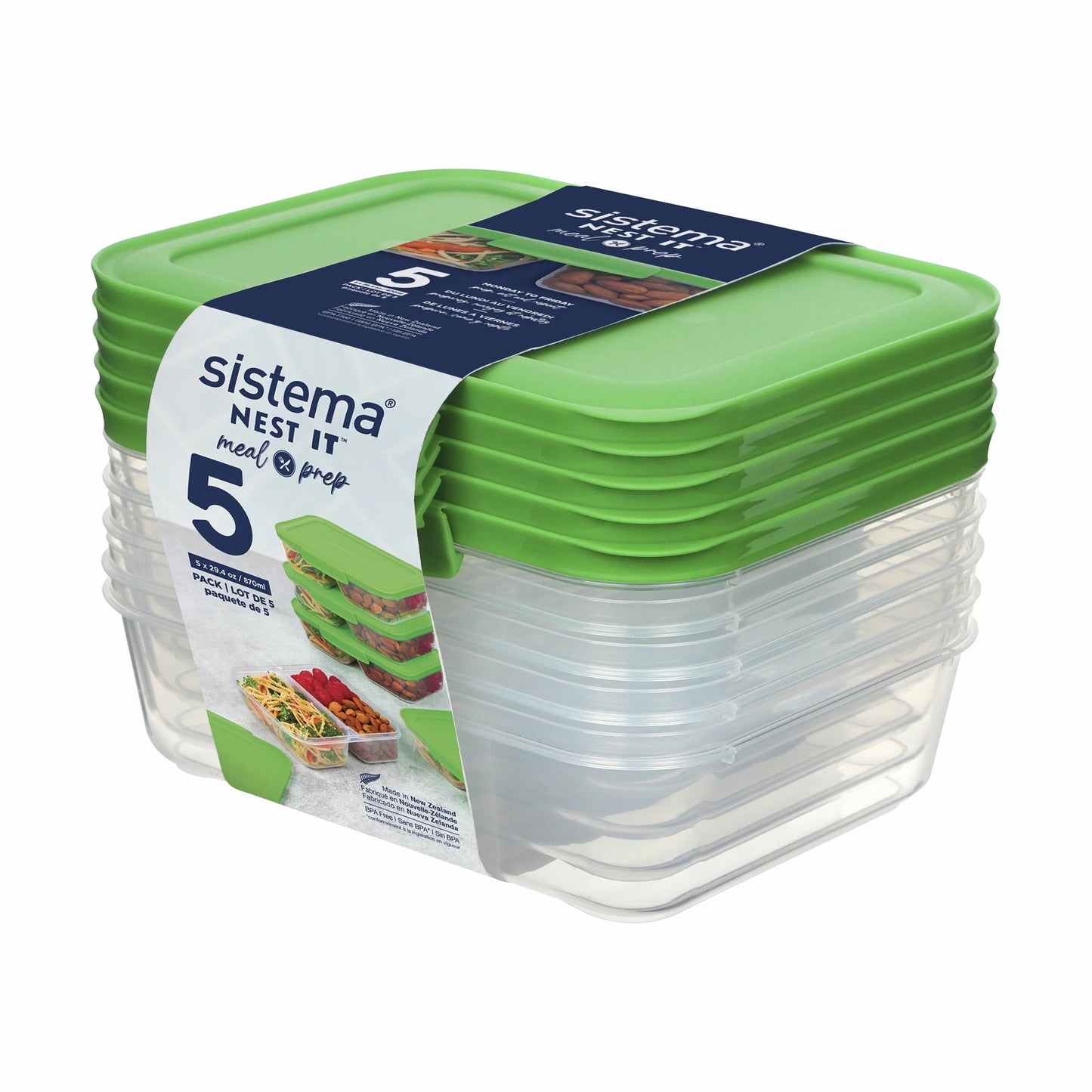 Sistema Nest It Meal Prep Opbevaringsboks - 5 Stk.