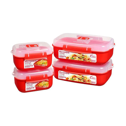 Sistema Microwave Opbevaringsboks - 4 Stk.