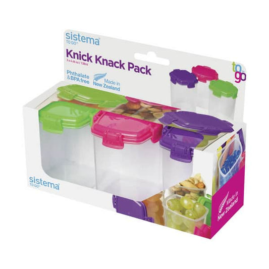 Sistema Opbevaringsboks Grøn, Lilla, Pink 138 Ml