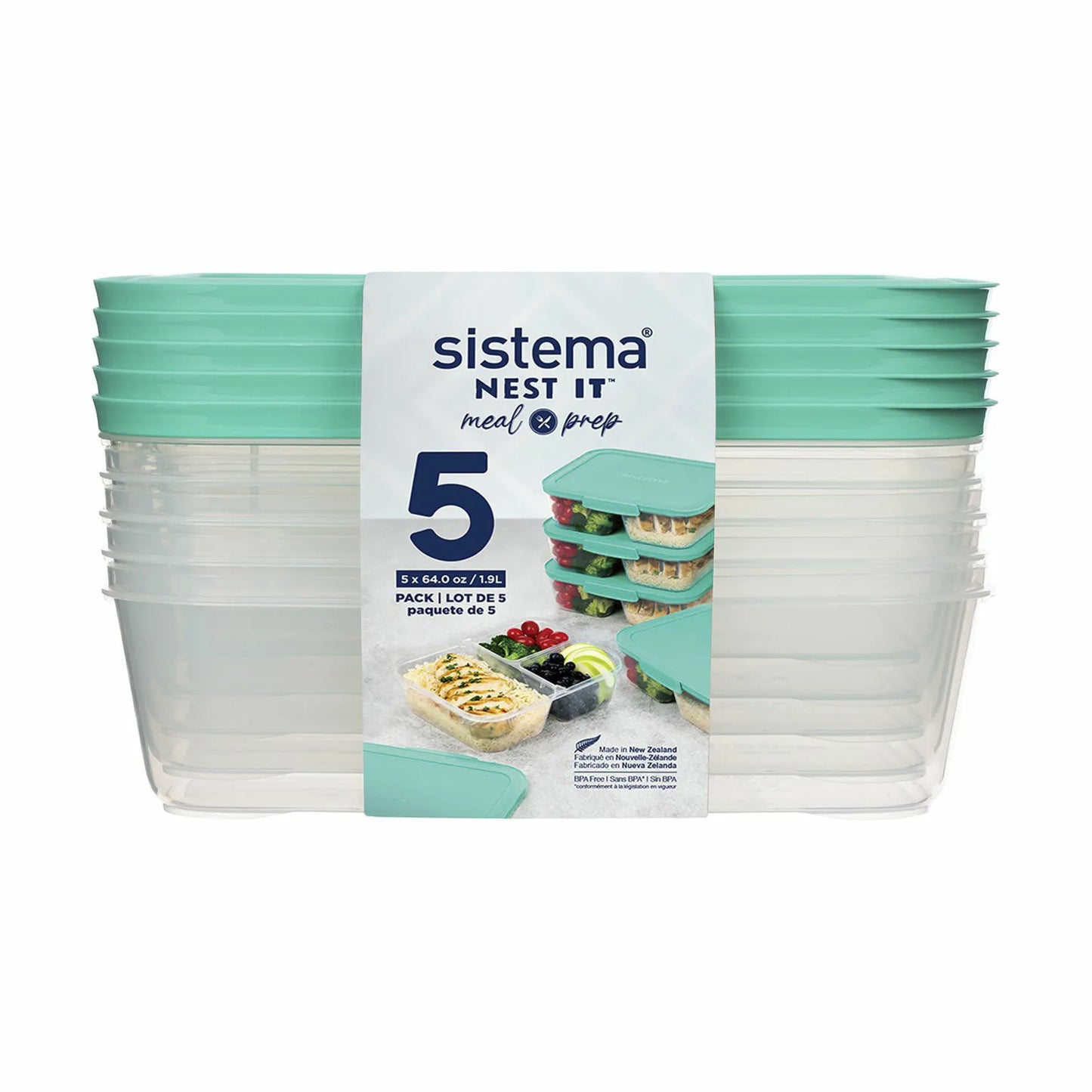 Sistema Nest It Meal Prep Opbevaringsboks - 3 Stk.