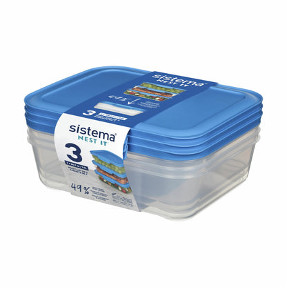 Sistema Nest It Meal Prep Opbevaringsboks - 3 Stk.