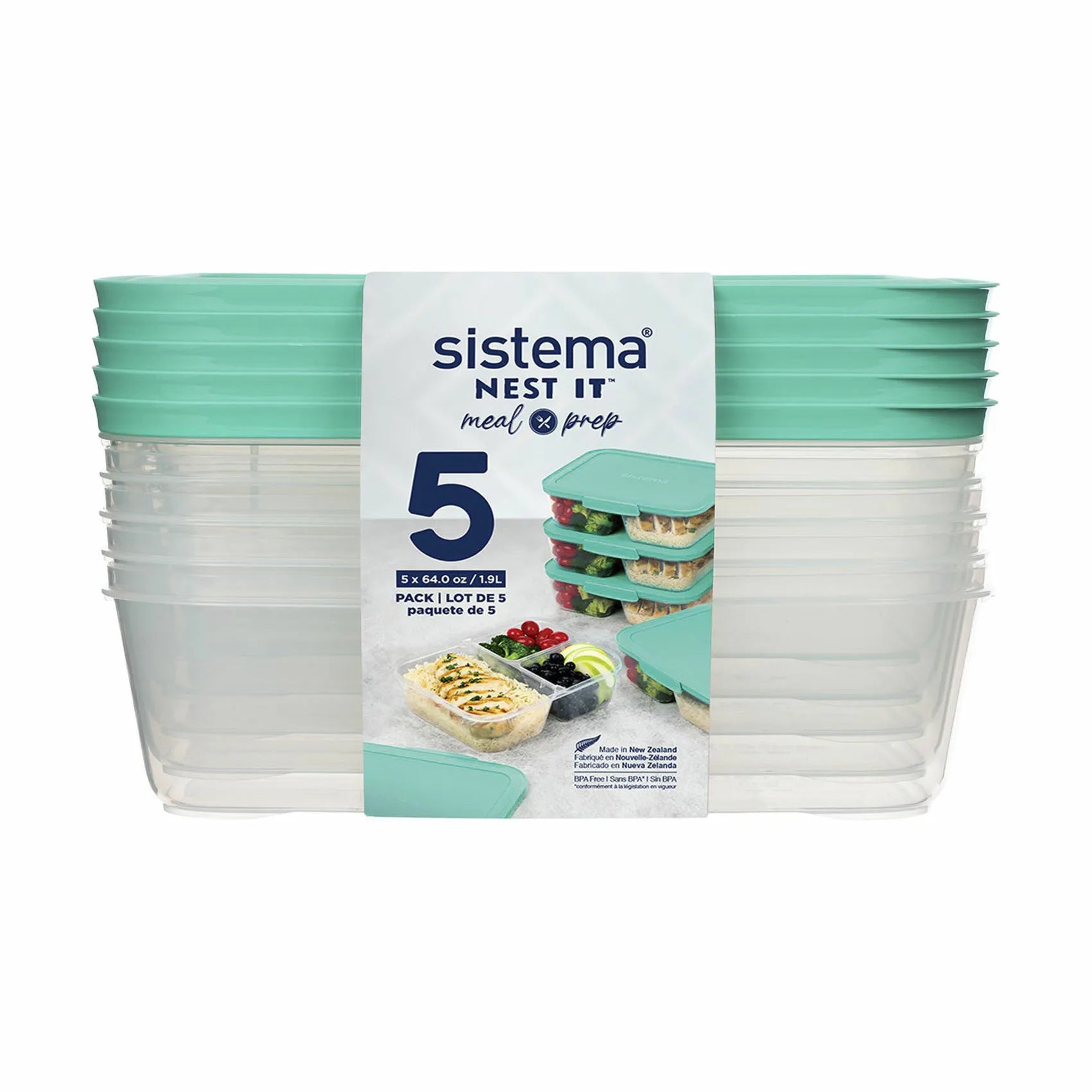 Sistema Nest It Meal Prep Opbevaringsboks - 5 Stk.
