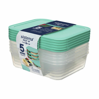 Sistema Nest It Meal Prep Opbevaringsboks - 5 Stk.